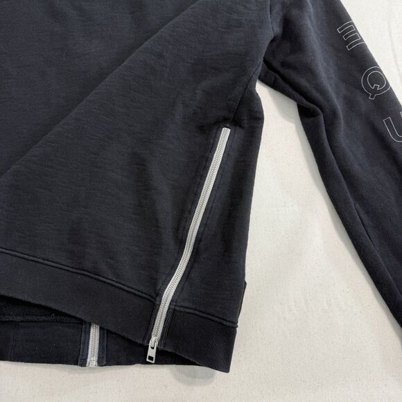 Allsaints Mens Cotton Full Zip Cotton Black Rhythm Hoodie Size Medium - Picture 4 of 9